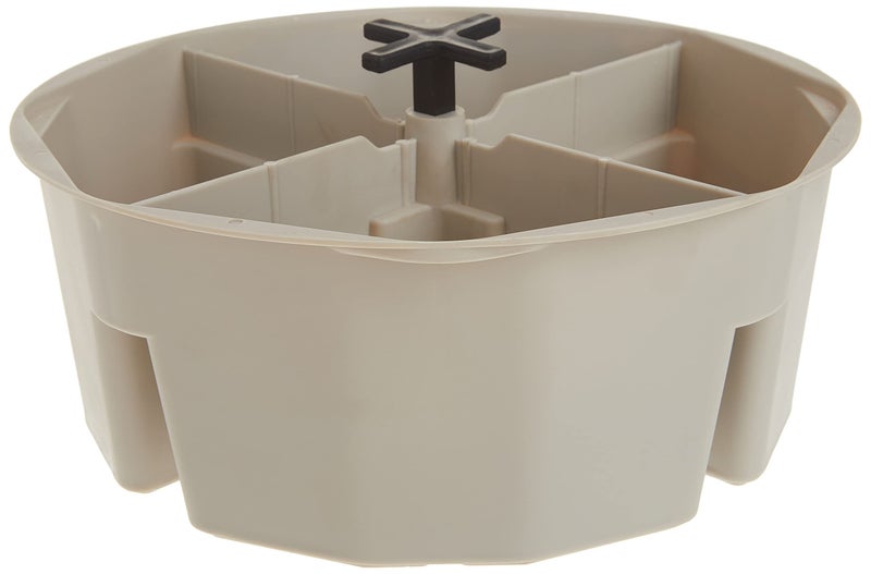 Custom Leathercraft1154 4-Inch High, Full-Round Bucket Tray,Cream White - Image 1
