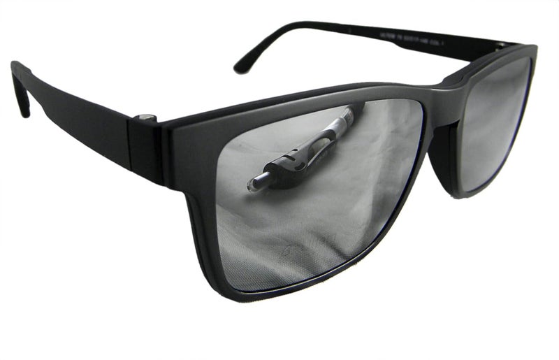 Circleperson Men women Sunglasses polarized clip on magnetic glasses 53-17 (Black, Mirror silver polarized clip on) - Image 3
