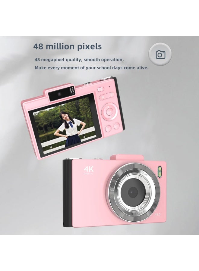 AIWANTO 4K Digital Camera for Teens & Students – 48MP Portable Camcorder with 2.8" IPS Screen, Image Stabilization, 16x Zoom, Autofocus, Flash, Includes Strap, Charging Cable & 32GB SD - Image 5