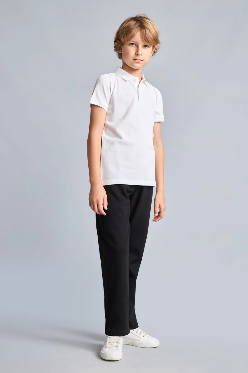 ديفاكتو Boy Regular Fit Basic Pique Polo T-Shirt