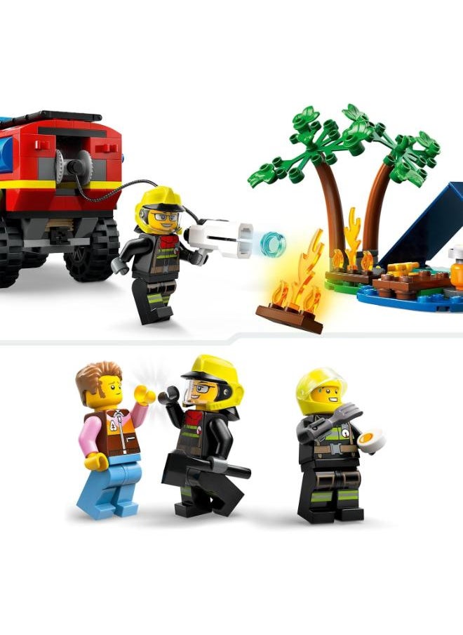 LEGO 60412 4X4 Fire Truck With Rescue Boat Building Set  - Image 4