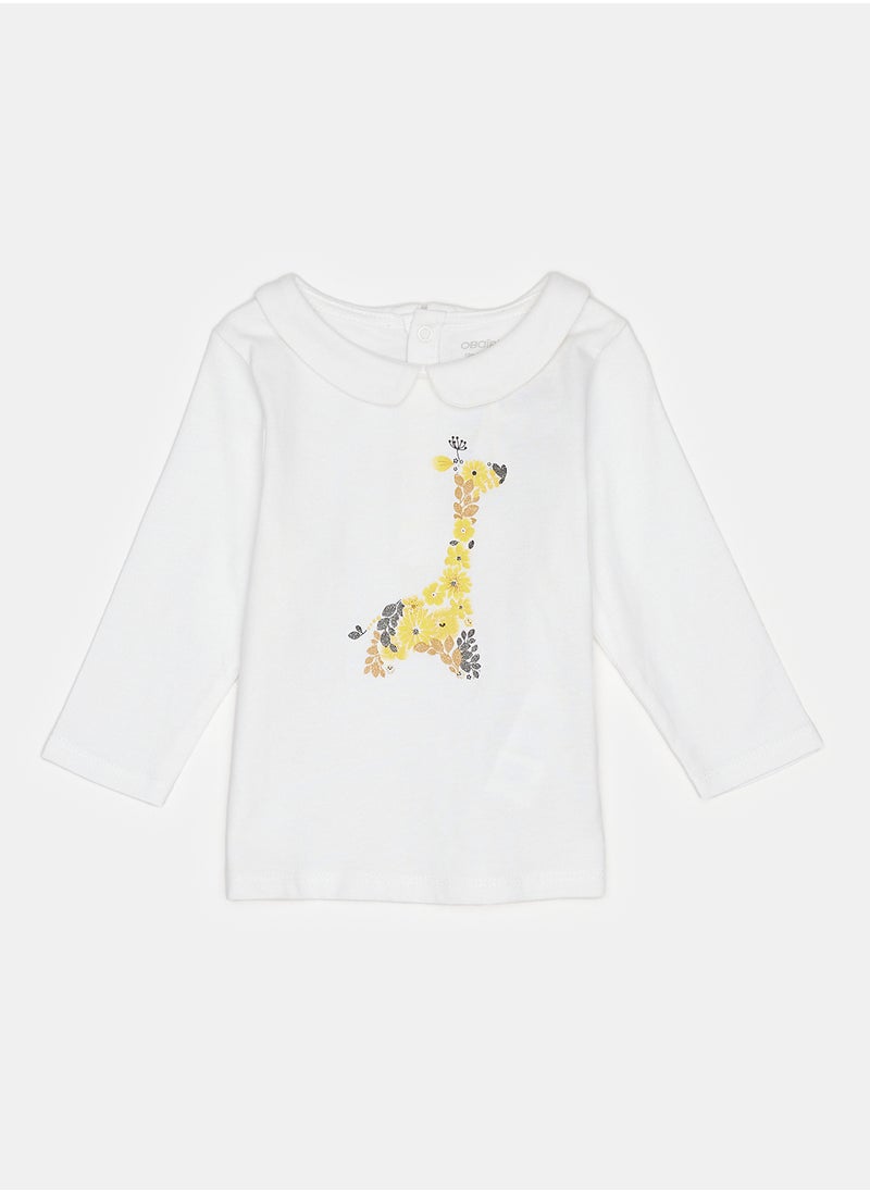 Okaidi OBaiBi By Okaidi Baby Girls Tshirt  - Image 1