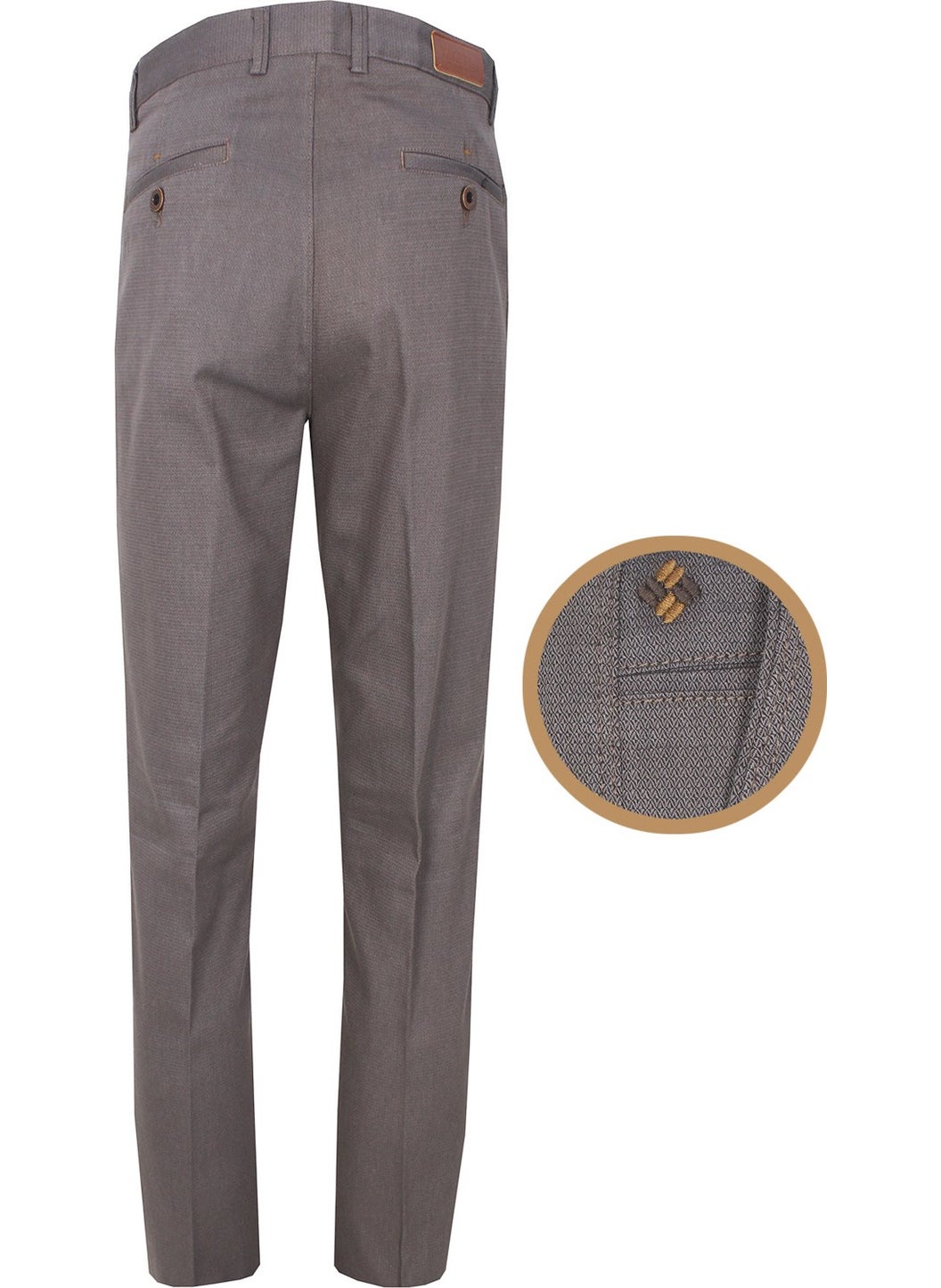 Varetta - Men's Ecru Classic Cut Linen Trousers - Image 1