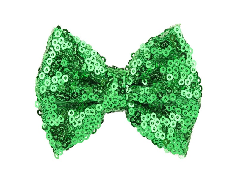 Lovefairy Love Fairy Girls Lovely Fashion Bow Hairpin Sequins Hair Clip for Daily Life Travel Party Festivals Green