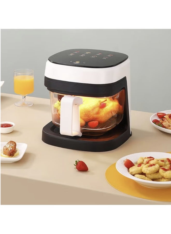 DENOX Smart Electric Air Fryer Transparent Tray Multifunctional Cooker with Turbo Air Circulation, Digital Touch Panel, and Oil-Free Cooking 6 Liter - Image 1
