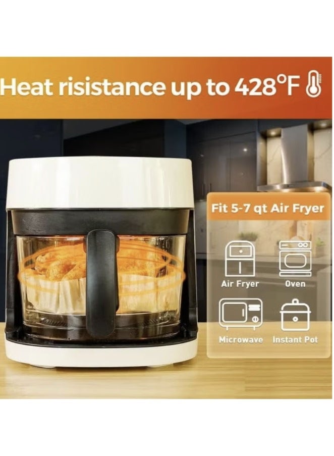 DENOX Smart Electric Air Fryer Transparent Tray Multifunctional Cooker with Turbo Air Circulation, Digital Touch Panel, and Oil-Free Cooking 6 Liter - Image 4