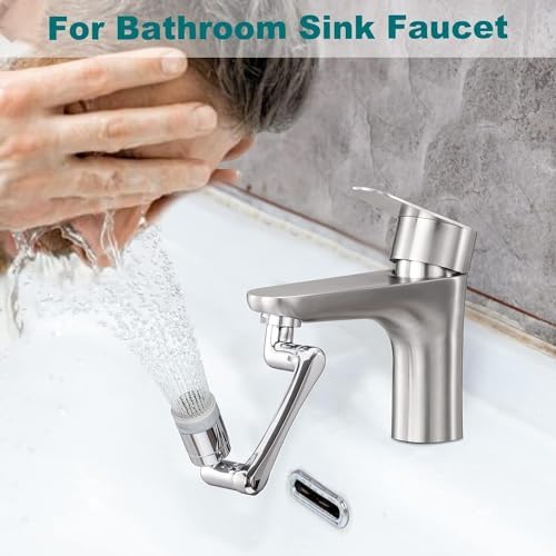 SHREE HANS CREATION 1080° Rotating Swivel Faucet Tap Extension 2 Modes Water Faucet, Adjustable Head Nozzle Adapter Splash-Proof Hose Aerator Filter Extender Sprayer for Kitchen, Bathroom, - Image 3