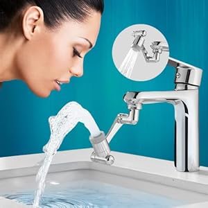 SHREE HANS CREATION 1080° Rotating Swivel Faucet Tap Extension 2 Modes Water Faucet, Adjustable Head Nozzle Adapter Splash-Proof Hose Aerator Filter Extender Sprayer for Kitchen, Bathroom, - Image 1
