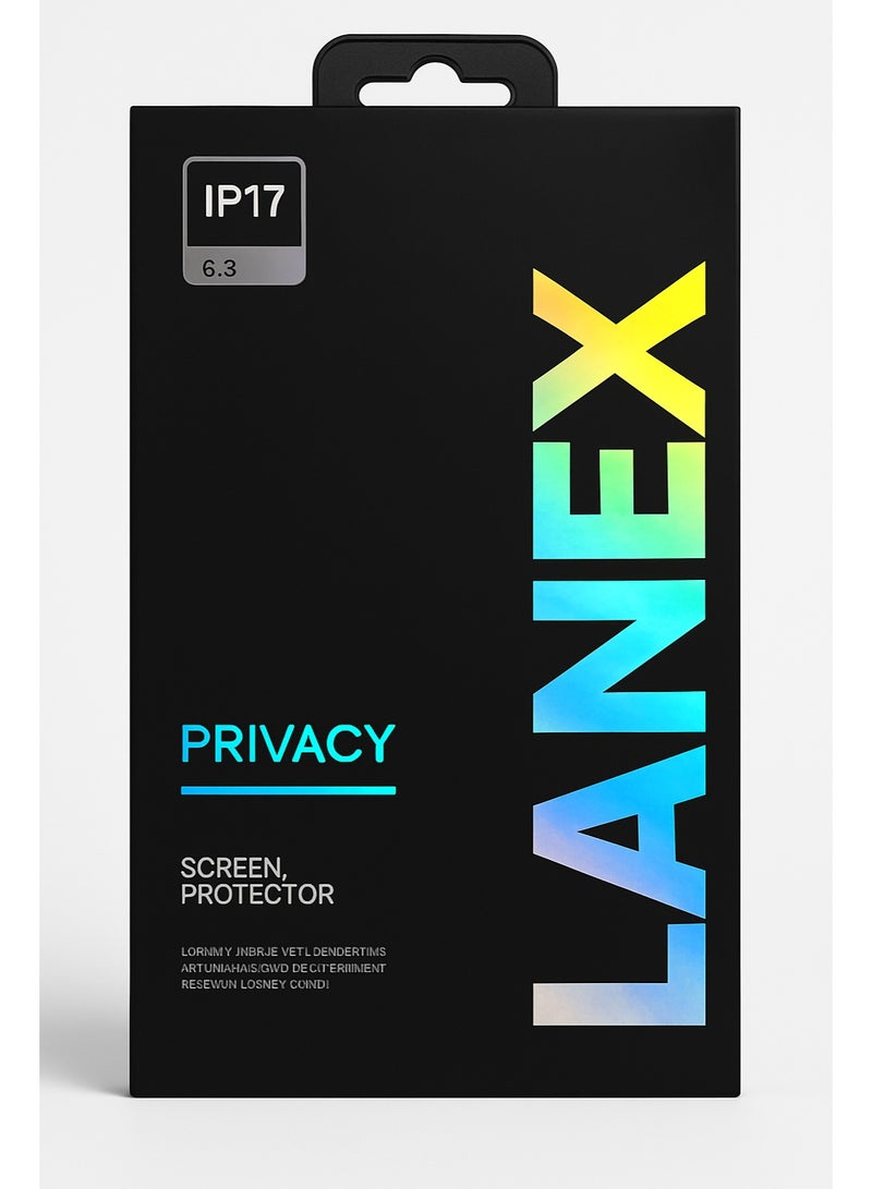 LANEX Privacy Screen Protector for iPhone 17 (6.3") – Anti-Spy Glass, Full Privacy & Strong Protection - Image 2