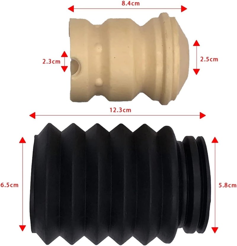 QASULER Car Front Shock Absorber Buffer Rubber Boot Set - Image 2