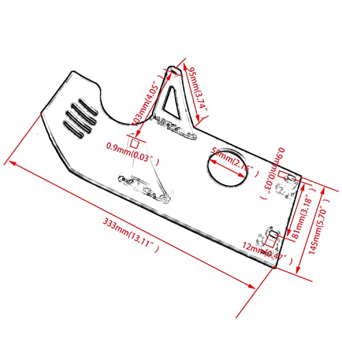 GREHUA Aluminum Pit Bike Engine Skid Plate for SSR110 SSR125 XR50 XR70 CRF50 CXR50 Coolster Apollo Lifan YX KLX GMX NSD Vitacci XPro FX Thumpstar Kymco TaoTao DB17 50cc 110cc 125cc Dirtbike Parts Red - Image 5