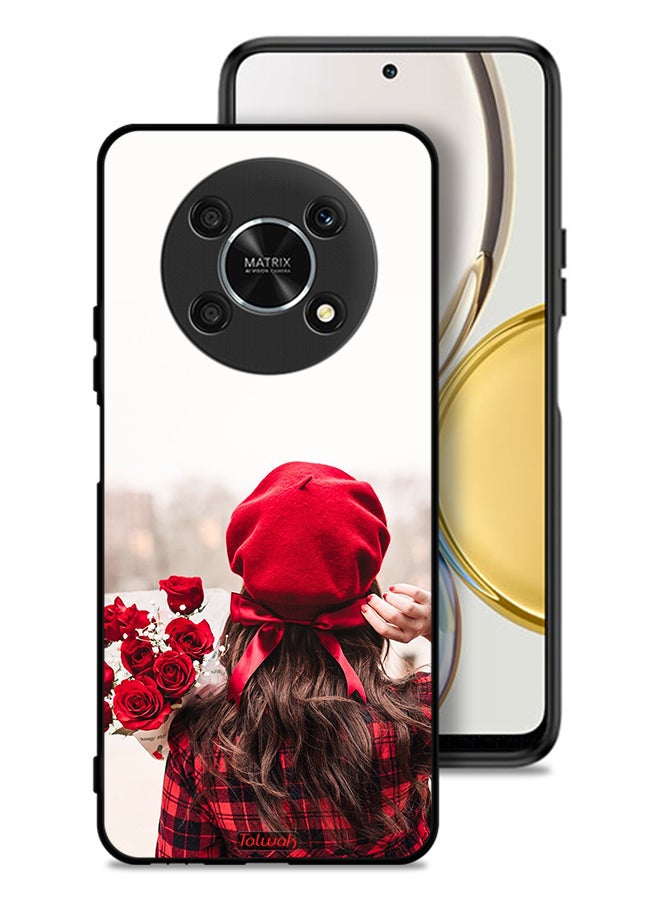 Tolwak Honor X9 5G Protective Case Cover Holding Flowers - Image 1