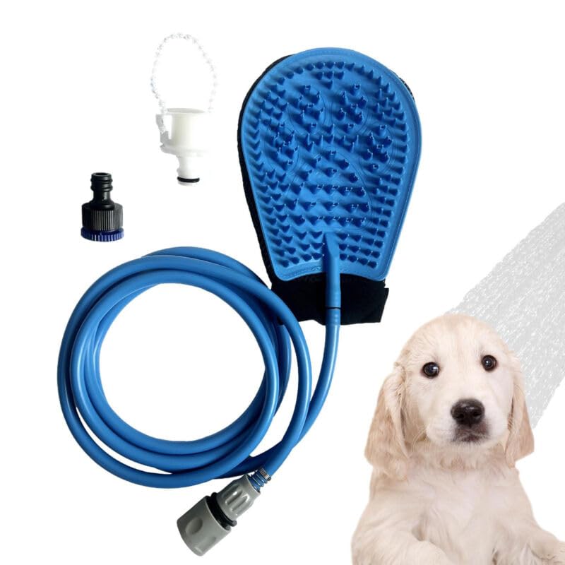 Clefairy Pet Washing Gloves 2 in 1 Brushes Pet Grooming Bathing Showerhead Silicone Pet Grooming Washing Gloves with Soft and Efficient - Image 2