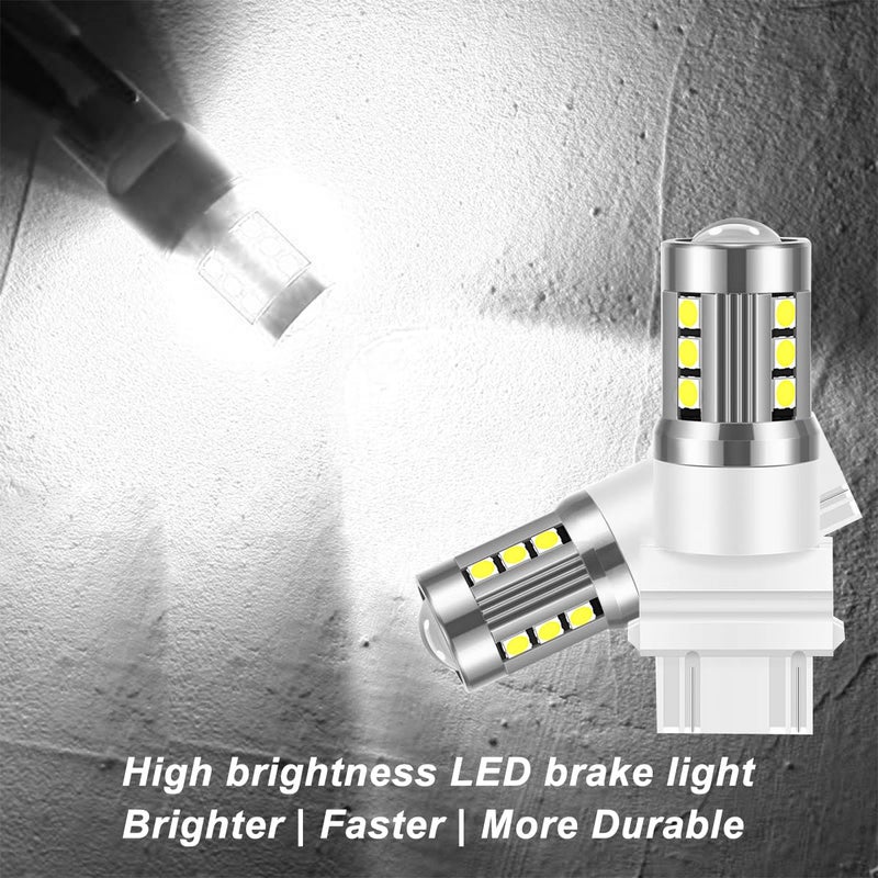 Mandark 3157 T25 LED Car Turn Signal Bulbs, 2PCS Super Bright Automotive Front Rear Blinker Light, Brighter Vehicle Marker Parking Lighting Accessories, Universal for SUV Sedan Truck (White) - Image 4