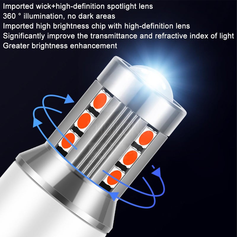 Mandark 3157 T25 LED Car Turn Signal Bulbs, 2PCS Super Bright Automotive Front Rear Blinker Light, Brighter Vehicle Marker Parking Lighting Accessories, Universal for SUV Sedan Truck (White) - Image 5