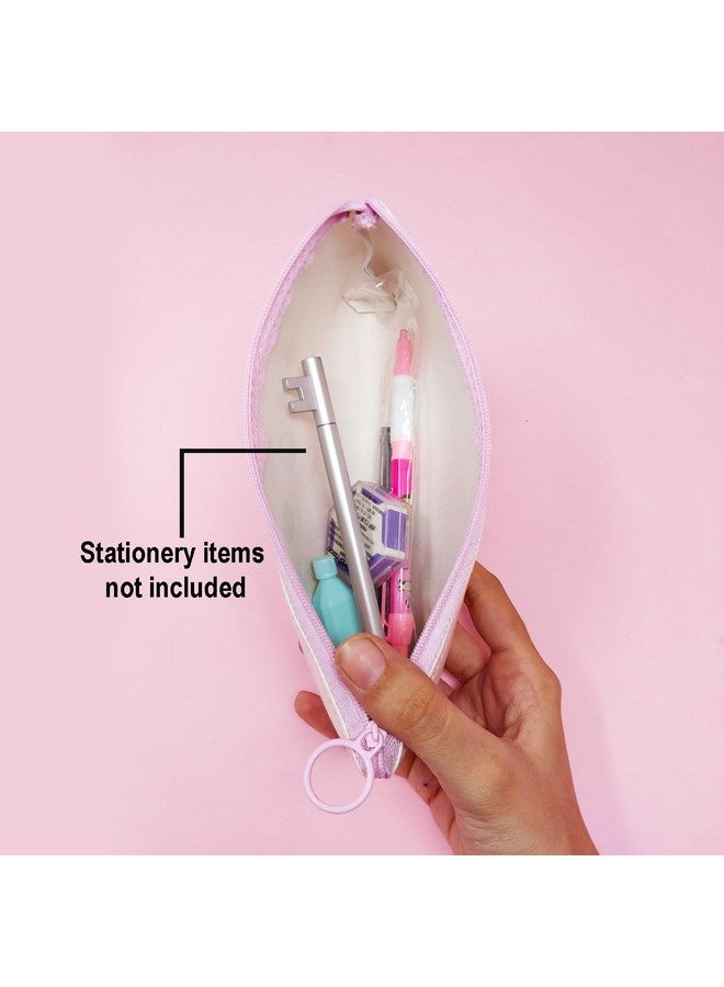 PARTEET Silicone Cat Printed Pencil Pouch For Kids, Students Pencil Case Storage Pouch Travel Pouch With Big Cute Eye And Zipper Closer Eyes Pencil Holder Return Gift For Kids Pack Of 1 (Pink) - Image 2