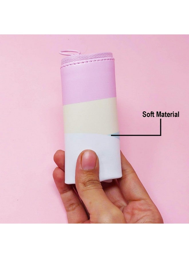 PARTEET Silicone Cat Printed Pencil Pouch For Kids, Students Pencil Case Storage Pouch Travel Pouch With Big Cute Eye And Zipper Closer Eyes Pencil Holder Return Gift For Kids Pack Of 1 (Pink) - Image 5