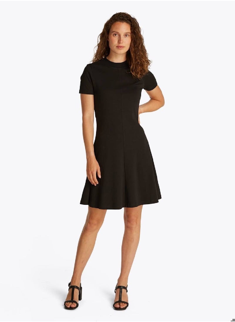 Women's Fit and Flare Knee Dress - Cotton, Black - pzsku/Z341F02ECAEDE03A93243Z/45/_/1738758937/4aff869b-0f3d-4951-b32d-db4d96888f88