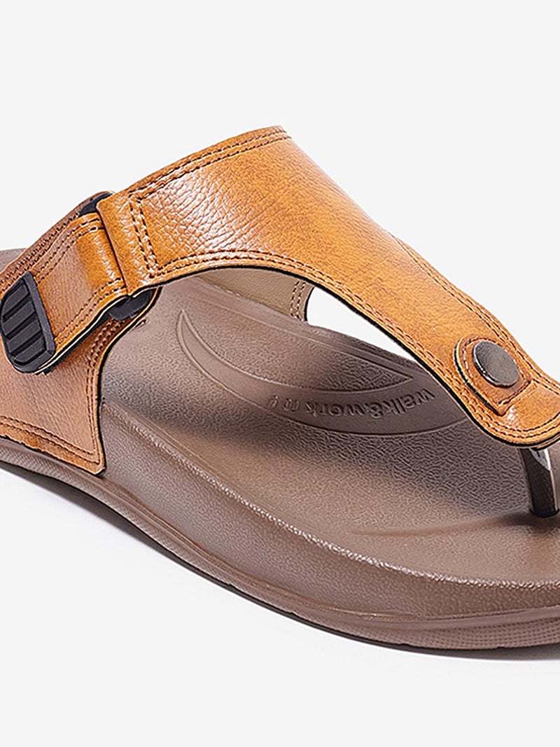WELCOME Soft Men's Slippers with Cushion FootBed for Adult | Comfortable & Light Weight | Stylish & Anti-Skid | Waterproof & Regular Flip Flops for Gents/Boys, M-GLF-21-TOBACCO_8 - Image 4