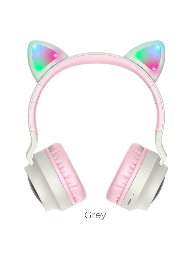 Hoco Bluetooth 5.0 Cat Ear Headphones with TF Card and AUX - Model W27  - Image 1