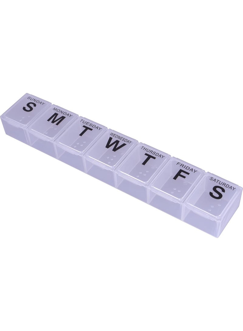 7 Day Weekly Pill Organizer, Medicine Storage Box, Travel-Friendly Daily Pill Organizer for Medicine Supplements - Image 1