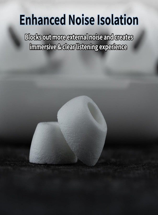 Comply TrueGrip MAX | Premium Memory Foam Replacement Earbud Tips for Apple AirPods Pro Gen 3 | Long Lasting Comfort, MAX Durability, Secure Fit, Superior Noise Isolation| White (S/M/L) (3 Pairs) - Image 5