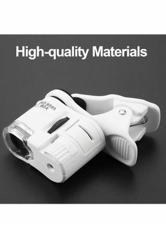 Y&D Phone Microscope, 60X Universal Portable Clip On Microscope with LED UV Lights Jeweler Loupe for Biological Jewelry Coins Currency Stamps Antiques Smart Phones and Tablets  - Image 5
