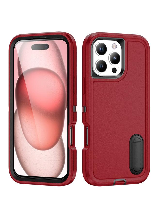 S-TOP Case For iPhone 16 Pro Rugged PC + Silicone Phone Case with Holder - Image 1