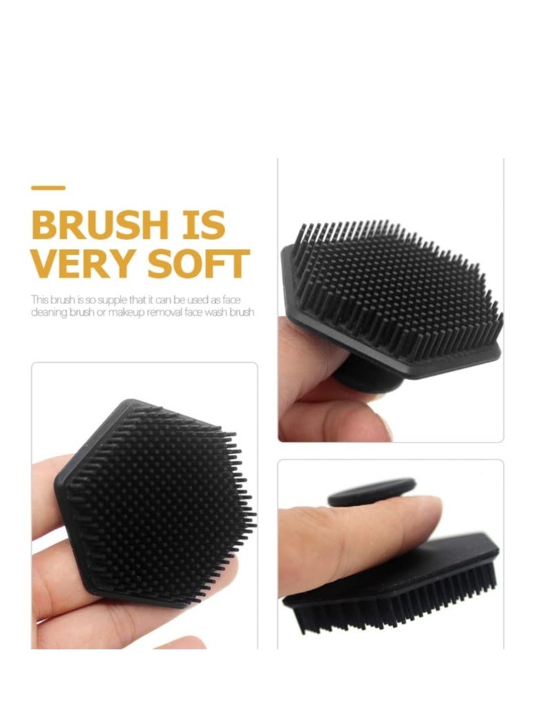 الواحة-TH عبوة واحدة من فرش وإسفنجات تنظيف الوجه، مقشر سيليكون للوجه للرجال، وسادة تقشير لطيفة وأداة تدليك، فرشاة تنظيف الوجه - تزيل الجلد الميت والجاف - Image 2