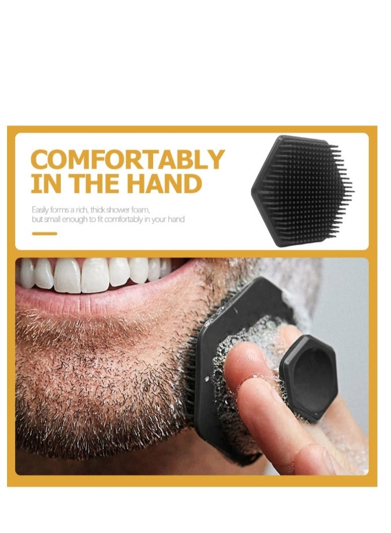 الواحة-TH عبوة واحدة من فرش وإسفنجات تنظيف الوجه، مقشر سيليكون للوجه للرجال، وسادة تقشير لطيفة وأداة تدليك، فرشاة تنظيف الوجه - تزيل الجلد الميت والجاف - Image 3