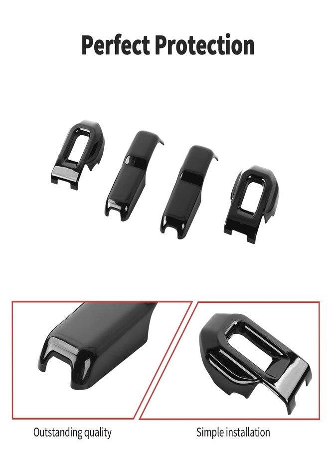 JWWY Hood Latches Decor Hood Hinge Cover Trim Fit for 2018-2024+ Jeep Wrangler JL JLU Sports Sahara Freedom Rubicon Unlimited Gladiator JT Exterior Accessories 4pcs Black - Image 5