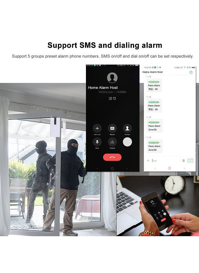 Generic - Smart Home Burglar Security Alarm System Tuya 433MHz Wireless WiFi + GSM + GPRS 3G SMS Auto-dial Alarm Security System LCD Display Door Sensor PIR Motion Sensor - Image 1