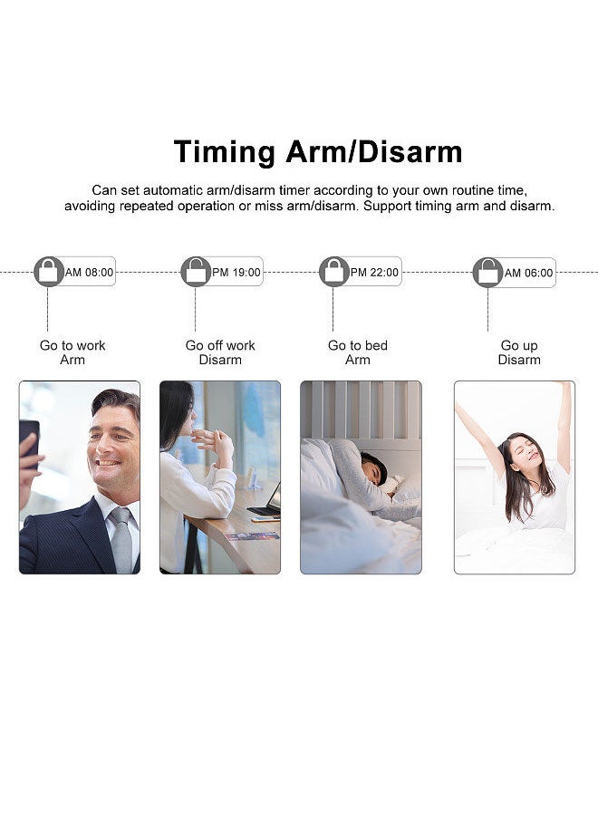 Generic - Smart Home Burglar Security Alarm System Tuya 433MHz Wireless WiFi + GSM + GPRS 3G SMS Auto-dial Alarm Security System LCD Display Door Sensor PIR Motion Sensor - Image 1