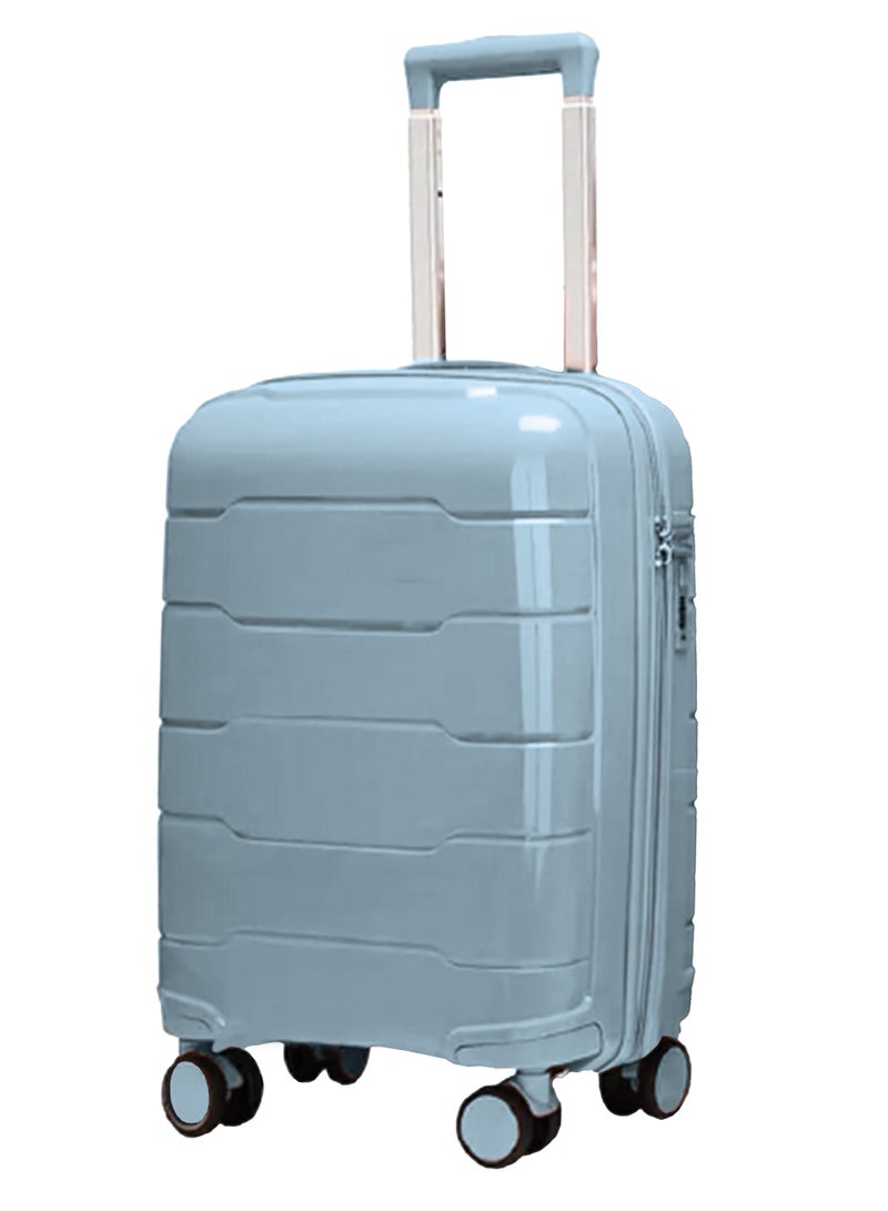 Reflection PP Carry On Suitcase Airline Approved, Scratchproof Lightweight 28 Inch  Luggage- 360° Silent Wheels, PP Hard Luggage Trolley, Spinner Wheels, Travel Luggage  (28-Inch , Light Blue) - Image 1