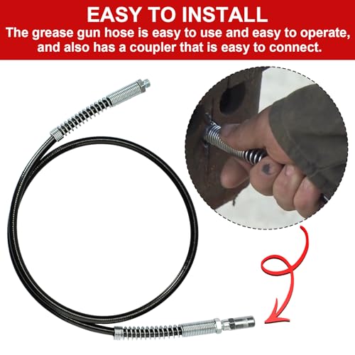 VIDABTE 49162647 Grease Gun Hose for Milwauke 244620 264620 M18 Fuel 48 Grease Gun Replacement Hose With Grease Gun Tip - Image 5