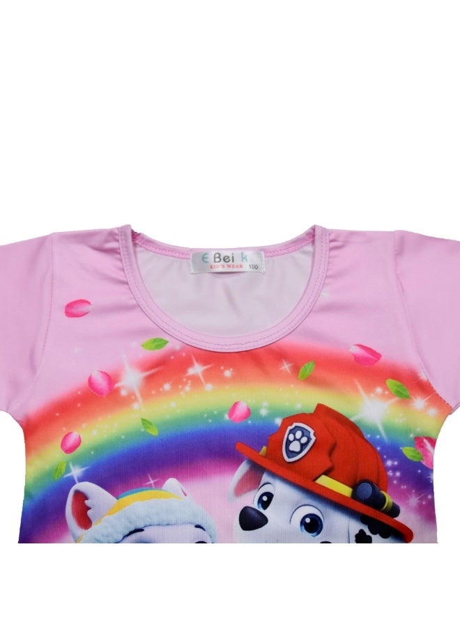 Paw Patrol Baby girl ice silk fabric home clothes sleeping skirt - Image 3