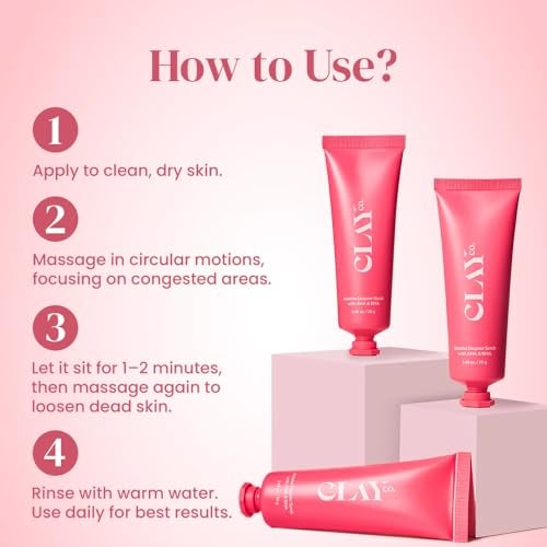 Clayco مقشر الوجه إنزيم ماتشا من كلاي كو مع AHA + BHA لتقشير لطيف، تنظيف عميق للمسام، إزالة الرؤوس السوداء، تفتيح البشرة وتحسين الملمس للبشرة الدهنية والمعرضة لحب الشباب والمختلطة | 70 جرام - Image 5