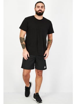 Adidas Men Sportswear Fit Brand Logo Training Shorts, Black  - Image 3