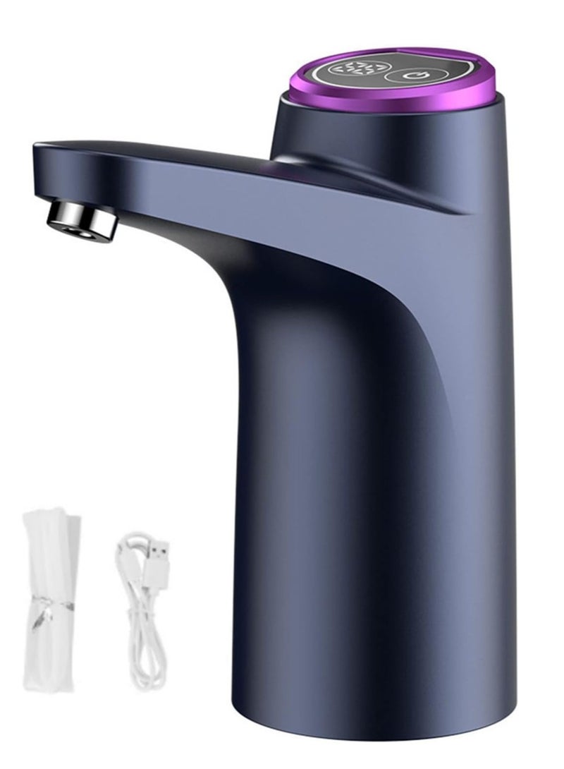 Automatic Water Bottle Pump Usb Electric Water Cooler Dispenser For Camping Household Black Bulit In Battery - Image 1