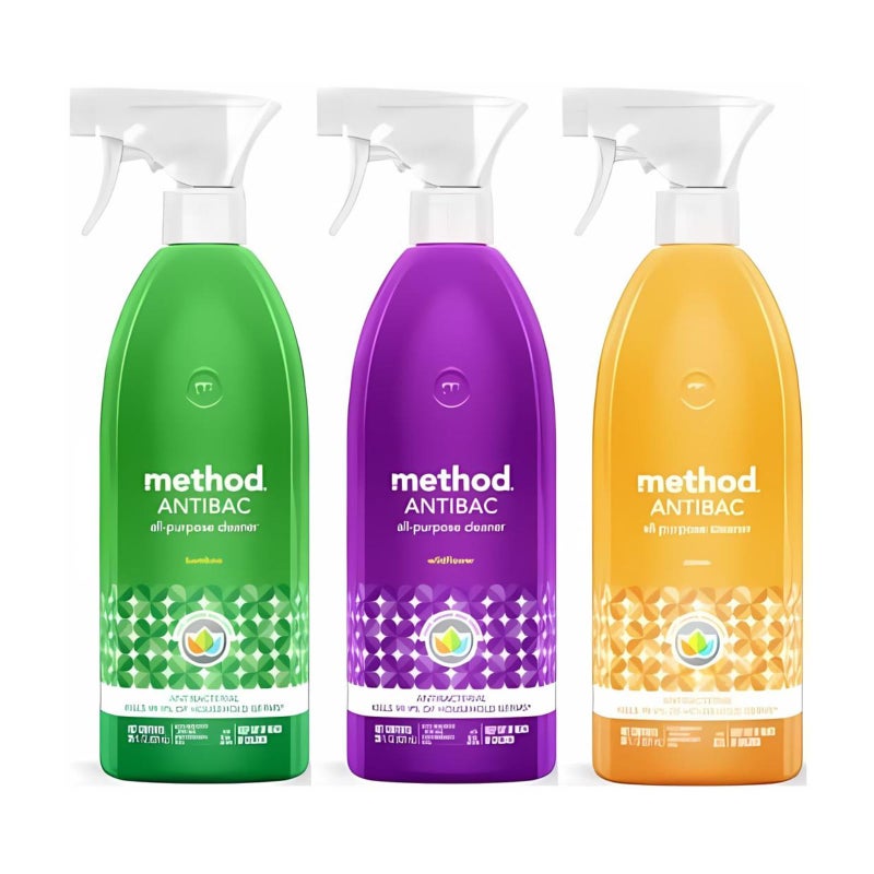 Method Cleaner Trio Refreshing Scents for Every Space Bamboo Bliss Wildflower Whimsy Citron Sensation 3 ct 28 oz Each