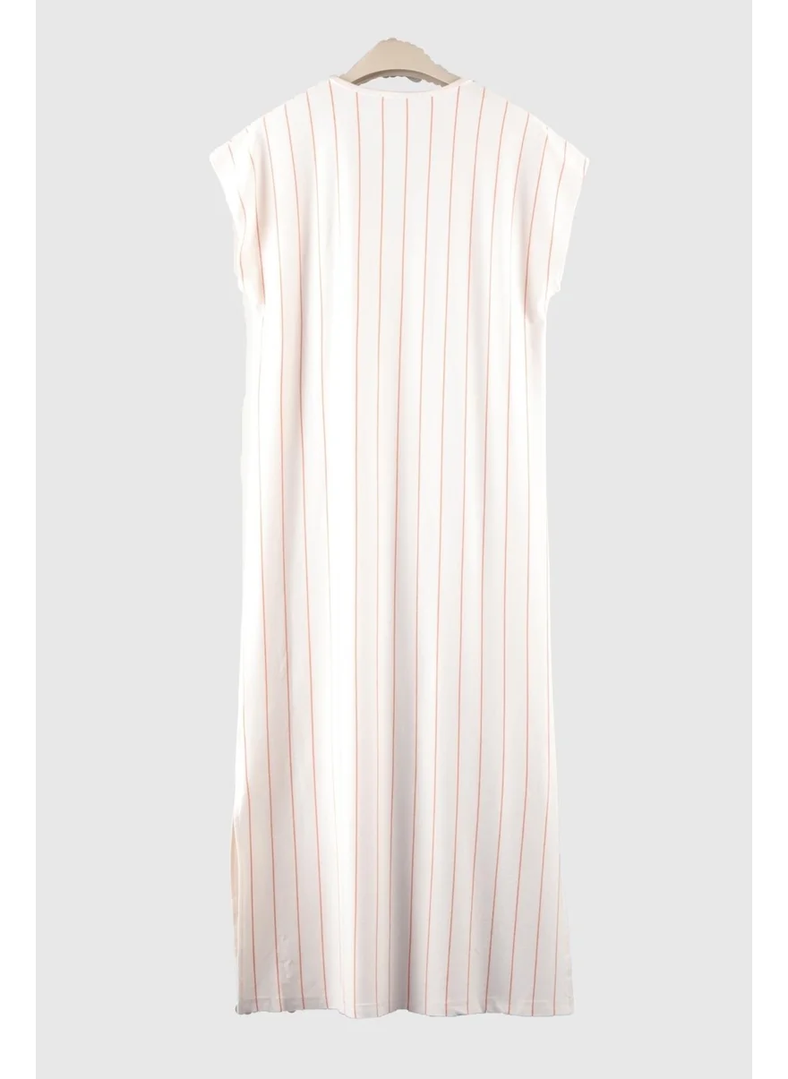 Alexander Gardi Slit V-Neck Dress (B23-229)