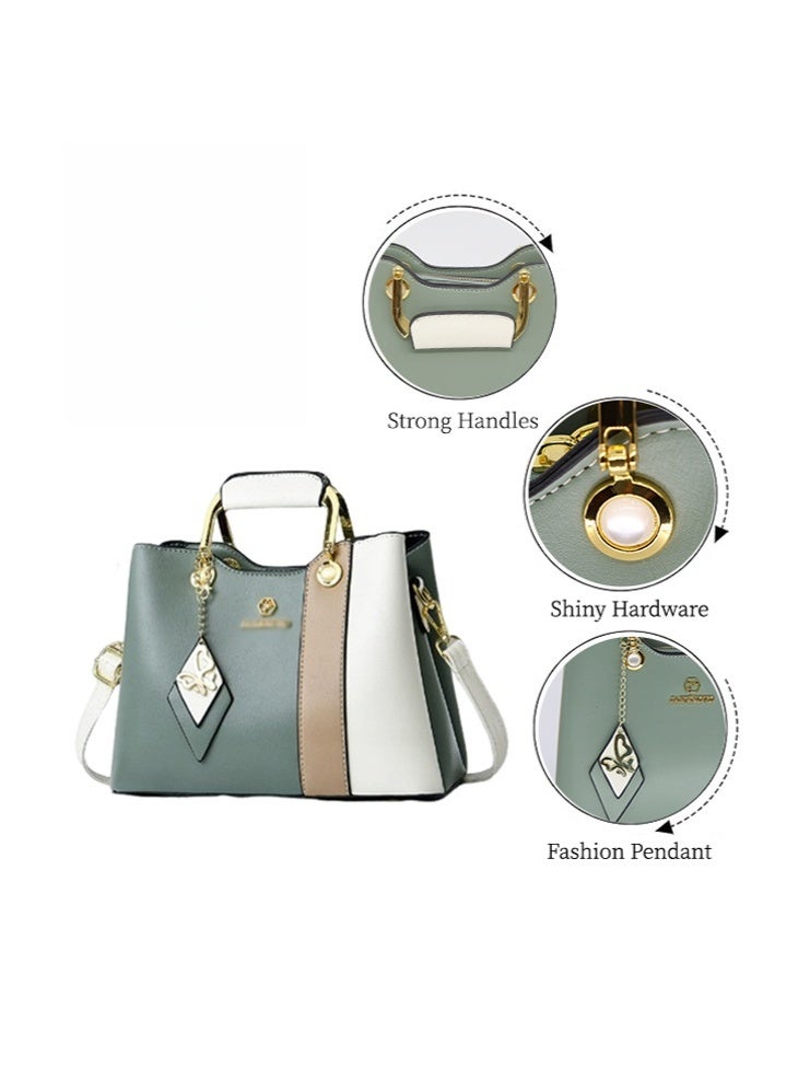 SHABILI Women's Fashion Luxury Shoulder Bags, Ladies Designer Contrast Color Handbag Tote Bags Clutch Bag, Butterfly Charm Crossbody Bag Satchel Bag Beach Bag Carry Bag for College Students and Teenagers - Image 2