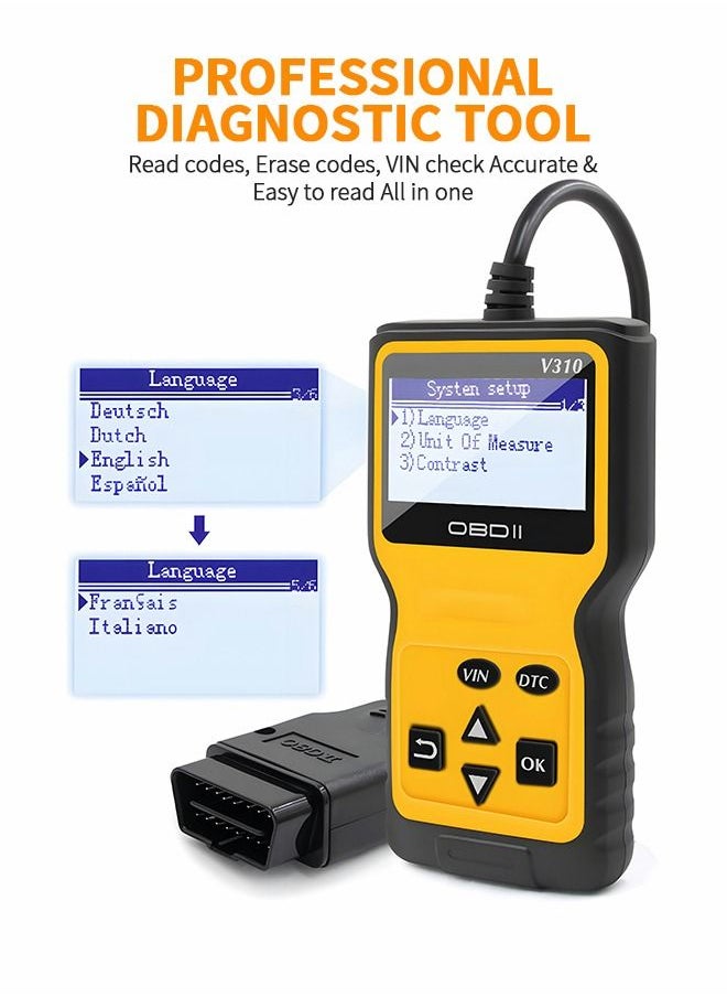 GROIC - Car OBD2 Scanner Code Reader,Professional Auto Engine Fault Code Read/Clear Scanner,CAN Diagnostic Scan Tool,Automobile Repair Tools - Image 1