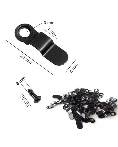 BOYIDEW 80 Pcs Picture Frame Turn Button Fasteners BOYIDEW 40Pcs Photo Frame Hardware Backing Clips 40Pcs Screws Picture Frame Tabs for Craft, Hanging Pictures, Photos, Drawing, 23mm - Image 2