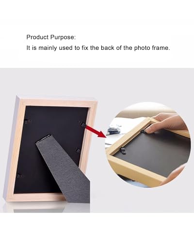 BOYIDEW 80 Pcs Picture Frame Turn Button Fasteners BOYIDEW 40Pcs Photo Frame Hardware Backing Clips 40Pcs Screws Picture Frame Tabs for Craft, Hanging Pictures, Photos, Drawing, 23mm - Image 3