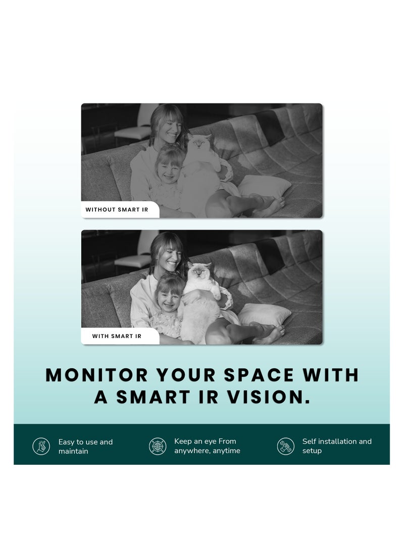 PROMAGE - Promage PC-I232-WL Smart Camera: Crystal-Clear 3MP Visuals, Wide PTZ Viewing, and Seamless WiFi Connectivity for Ultimate Home Security - Image 1