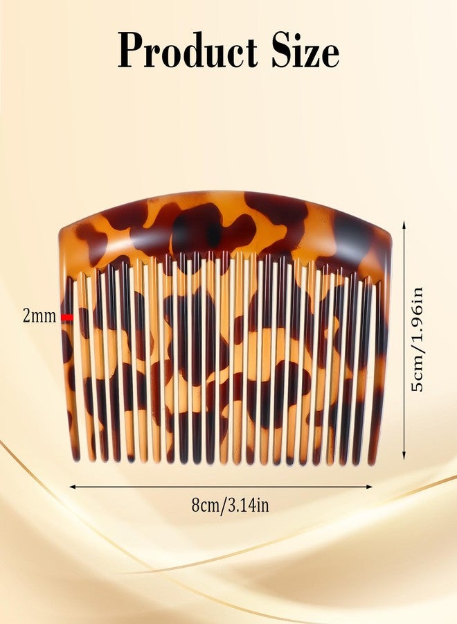 Styquenzer مجموعة من 6 أمشاط جانبية فرنسية بتصميم صدفة السلحفاة، إكسسوارات شعر نسائية، 23 سنًا، أمشاط منحنية، مشبك لعمل تسريحة فرنسية مميزة. - Image 2