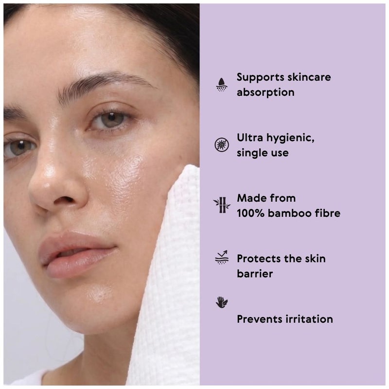 Bambuyu Bamboo Clean Face Towels - Disposable - Eco-friendly - Ultra soft - 50 Sheets - By Bambuyu - Image 2