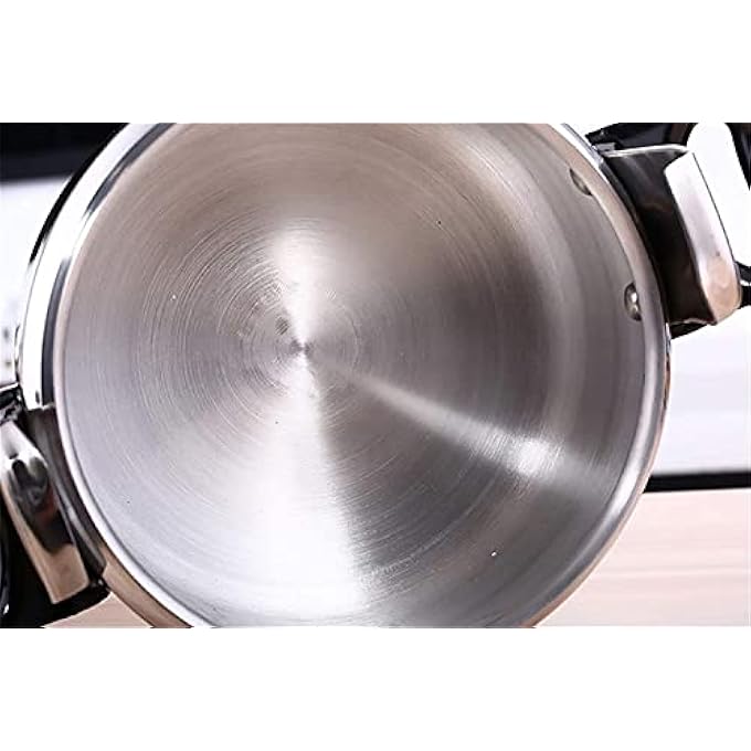 إن تك قدر ضغط من الألومنيوم سعة 11 لترًا بمقبض من الباكليت وتلميع المرآة وقفل أمان فائق وطهي الطعام في وقت أقل وسهل الفتح والإغلاق ومناسب لجميع أنواع المواقد سعة 11 لترًا - Image 2