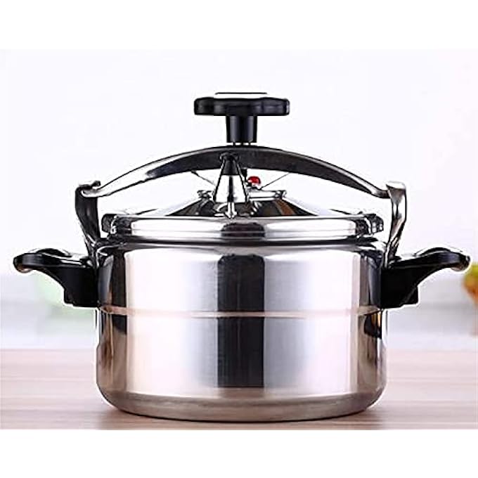 إن تك قدر ضغط من الألومنيوم سعة 11 لترًا بمقبض من الباكليت وتلميع المرآة وقفل أمان فائق وطهي الطعام في وقت أقل وسهل الفتح والإغلاق ومناسب لجميع أنواع المواقد سعة 11 لترًا - Image 1